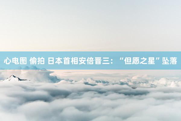 心电图 偷拍 日本首相安倍晋三：“但愿之星”坠落